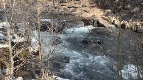 Snow Hiking Beside Roaring Whychus Creek Canyon – Central Oregon