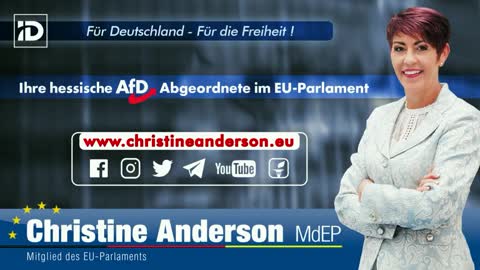 German MEP Christine Anderson intervention in an empty EU parliament