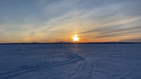 Morning sunrise on lake