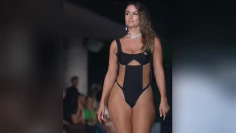 Hot and sexy milf fashion on bikini show
