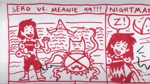 “Sero vs. Meanie 99” by an 8-year-old