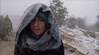 Grand Canyon Rim Hike Through Snow