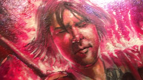 Painting Ariel Pink the Patriot in Acrylic