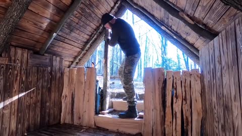 Dugout shelter build with hand tool From start to finish