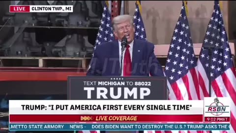 Trump Confirmation He's Still CIC? Speech in Michigan