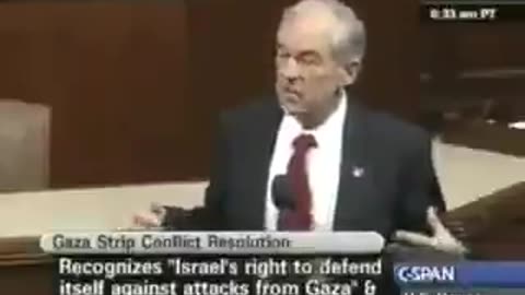 Israel created Hamas." Ron Paul's 2009 speech on the House floor