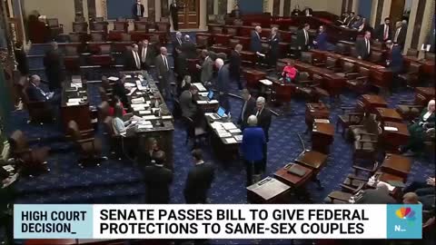 SENATE PASSES BILL TO GIVE FEDERAL PROTECTIONS TO SAME-SEX COUPLES