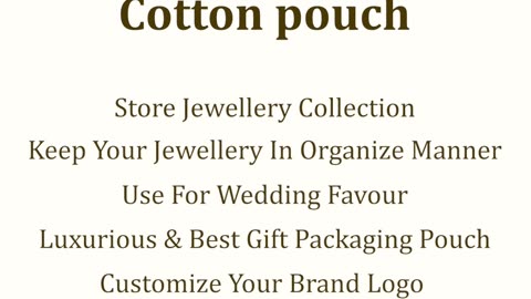 Buy Custom Cotton Jewellery Pouch Online