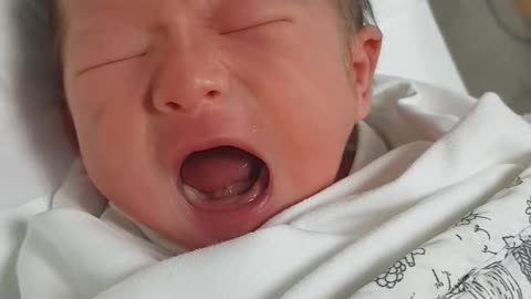 Crying newborn baby. chae doa -korean