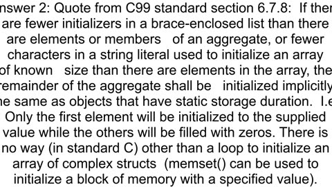 Initialize an array of structs in C or C99 to all the same values