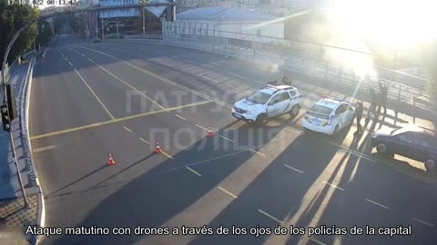 Ataque matutino con drones a través de los ojos de los policías de la capital