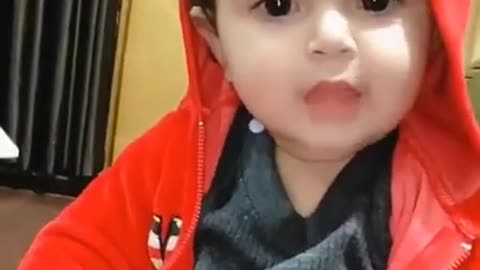 Cute little baby say Papa 🤩😊😘