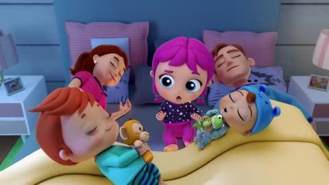 Ten in the Bed ( Family Edition ) | Little Angel Kids Songs
