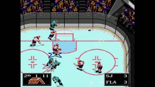 NHL '94 Franchise Mode 1988 Regular Season G31 - Len the Lengend (SJ) at Tecmo Jon (FLA)