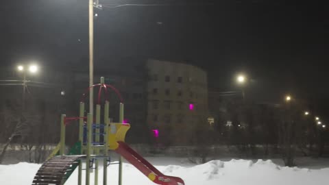 This is what a playground in Vorkuta looks like