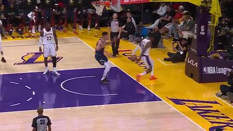 NBA - JOKIC THE BEHIND THE BACK DIME TO MPJ 👀 Nuggets-Lakers