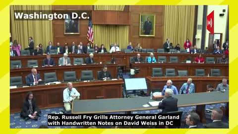 Russell Fry Grills Attorney General Garland at House Judiciary Hearing in Washington DC