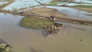 Horses rescued from UK floodwaters