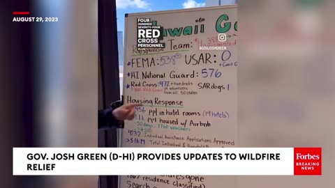 Hawaii Gov. Josh Green Delivers Wildfire Relief Update