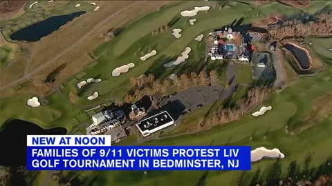 9-11 families protest LIV golf tournament at Trump's course