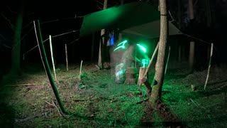 GoPro night lapse of a vlog in the woods at night.