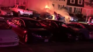 Neighbor Catches Cars on Fire