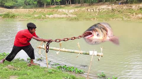 Unique-Hook-Fishing-Technique-Hunting-Big-Fish-By-
