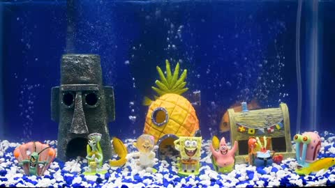 Bring Bikini Bottom Home with Officially Licensed Aquarium Ornaments for your Fish Tank