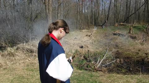 BLUNDERBUSS FLINTLOCK SLOW MOTION 10 BORE BLANK LOAD 220gr BLACK POWDER FF MY 1ST TIME SHOOTING IT