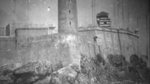 Morro Castle, Havana Harbor (1898 Original Black & White Film)