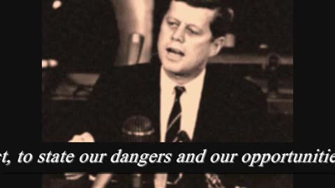 President John F Kennedy's speech, warning us...