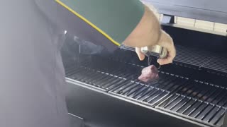 Steaks on the pit boss pellet grill/smoker