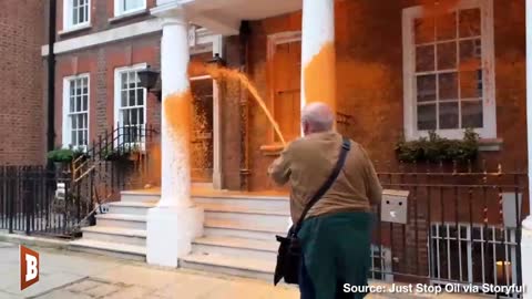 Climate Activist Sprays Paint All Over Lobby Groups' Offices in London