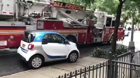 Firefighters Lift Wrongly Parked Car2Go In Brooklyn