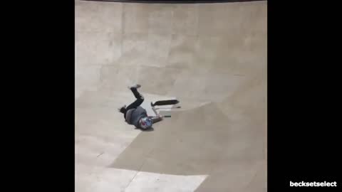 Spin scooter bowl drop bad faceplant