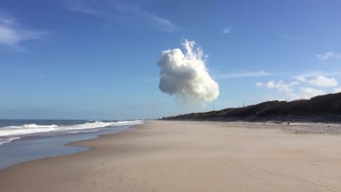 SpaceX Falcon Heavy Launch Best Sound Viewed From Playalinda Beach