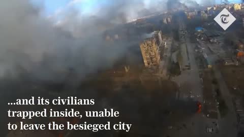 Ukraine: Drone footage shows destruction to Mariupol as Russian forces continue bombardment