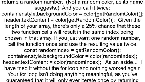 Generate a random background color in javascript