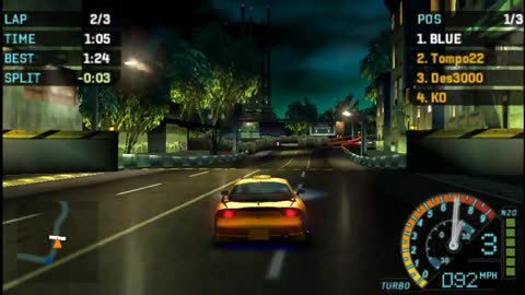 NFS Underground Rivals - Novice Lap Knockout Event 3 Bronze Difficulty(PPSSP HD)