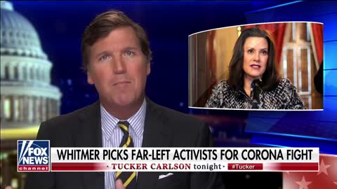 Tucker takes Gov. Whitmer to task for picking far-left coronavirus firms