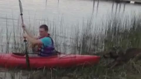 Dog Plays Tug-Of-War With Teen Trying To Go Kayaking