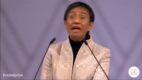 Maria Ressa at the Nobel Peace Prize awarding ceremony