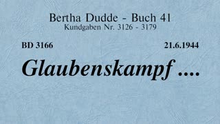 BD 3166 - GLAUBENSKAMPF ....