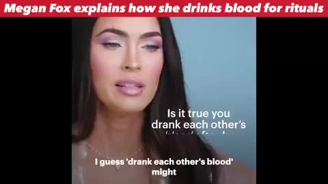 Megan Fox Says she drinks blood for ritual purposes