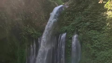 the beauty of senaru waterfall tourism. Lombok