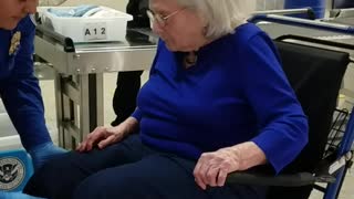 Lady in Wheelchair Searched by TSA