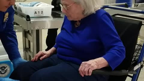 Lady in Wheelchair Searched by TSA