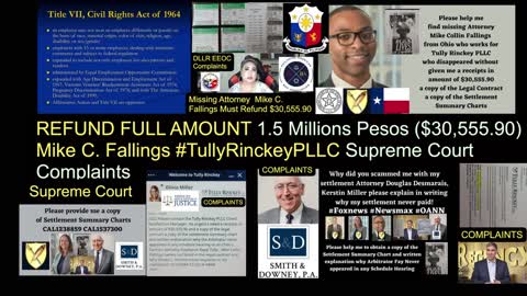 Tully Rinckey PLLC - Client Complaints - Must Refund Full Amount $30,555.90 - Mike C. Fallings - Abandoned Case - DCBAR - State BAR Of Texas - Tully Rinckey Collection Department Peter Carley - Supreme Court Complaints - Matthew B. Tully - Greg T. Rinckey