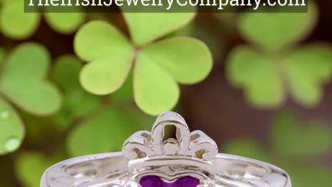 Birthstone Claddagh Ring