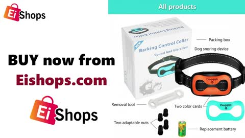 Bark Collar Humanely Stops Barking with Sound and Vibration -on eishops.com | dog collar